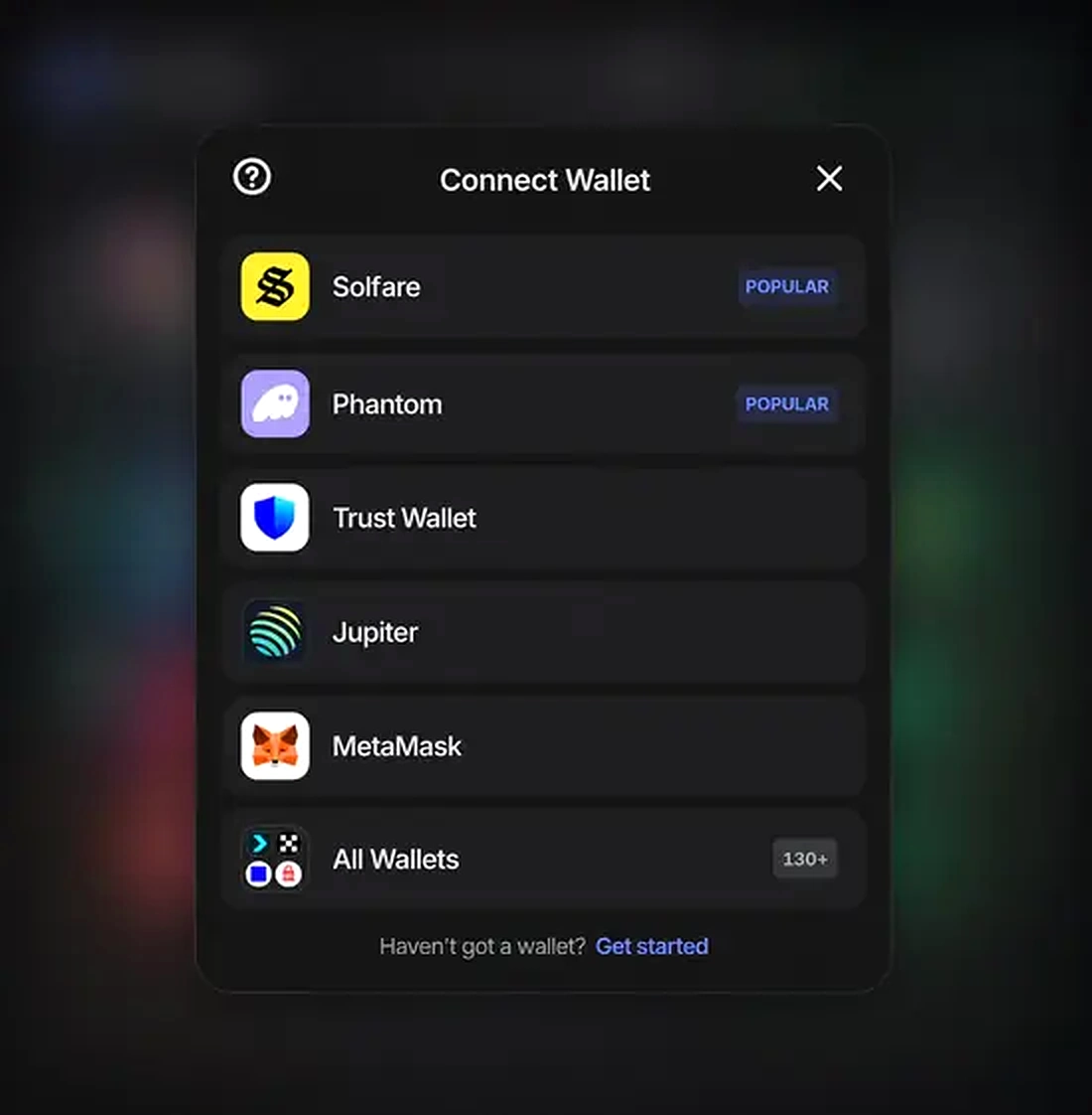Solana drainer connection modal for Phantom and Solflare